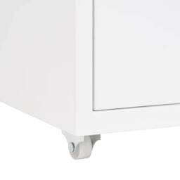 Berkfield Home Mobile File Cabinet White 28x41x69 cm Metal - Size: 28 x 41 x 69 cm - thumbnail 7