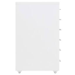 Berkfield Home Mobile File Cabinet White 28x41x69 cm Metal - Size: 28 x 41 x 69 cm - thumbnail 1