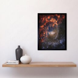 "Artery8 NASA Hubble James Webb Telescope Spiral Galaxy NGC 2835 Framed Art in Black - Size: W12"" x H16""" - thumbnail 2