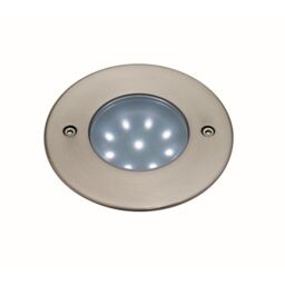 Netlighting LED 9 Light Walkover Recessed Light Stainless Steel White IP68 in Grey