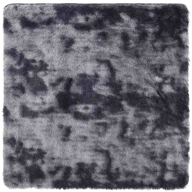 Berkfield Home Shaggy Rug High Pile NAVARRA Dark Grey 240x240 cm Polyester - Size: Medium - image 1