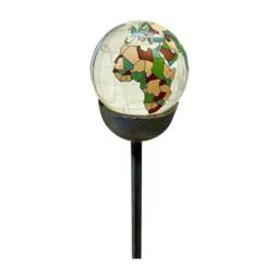 Poppyforge 4 Feet Coloured World 60mm Marble Pin Garden Art (Pack of 3) in Silver - thumbnail 2