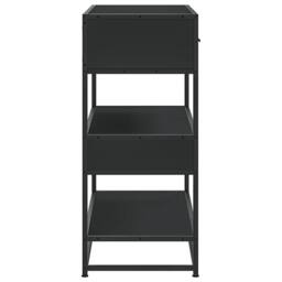 Berkfield Home Decorative Console Table Black 90x35x80 cm Engineered Wood - Size: 90 x 35 x 80 cm - thumbnail 6
