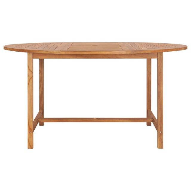 Berkfield Home Garden Table 150x76 cm Solid Teak Wood in Brown - image 1