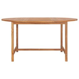 Berkfield Home Garden Table 150x76 cm Solid Teak Wood in Brown - thumbnail 1