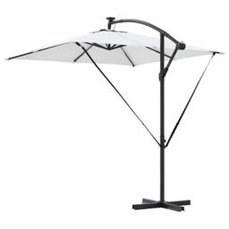 Berkfield Home Cantilever Banana Parasol with Lock Sand 249 x 249 x 250 cm in Natural - thumbnail 8