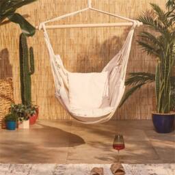Nordara Beige Outdoor Hanging Chair Garden Swing Seat with Attachments - Size: 100 cm x 100 cm - thumbnail 5