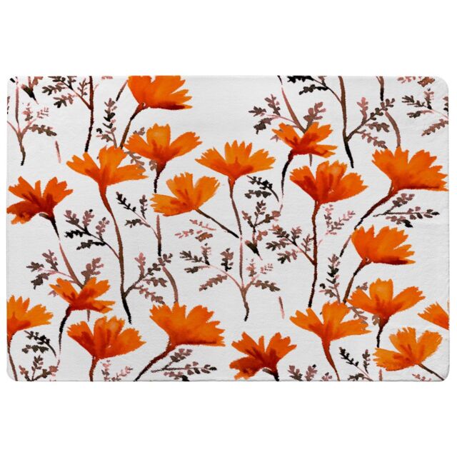 Benjamin Tate Design Flowers In Autumn Colours Rug in Natural - Size: Large - image 1
