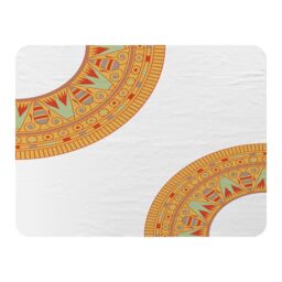 Benjamin Tate Design Egyptian Hieroglyphs Blanket in Natural - Size: 120 cm x 150 cm - thumbnail 1