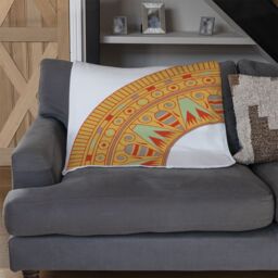 Benjamin Tate Design Egyptian Hieroglyphs Blanket in Natural - Size: 120 cm x 150 cm - thumbnail 2