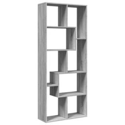 Berkfield Home Room Divider Bookcase Grey Sonoma 67x25x161.5 cm Engineered Wood - thumbnail 2