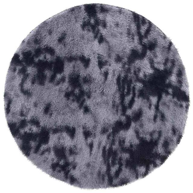 Berkfield Home Shaggy Rug High Pile NAVARRA Dark Grey 100x100 cm Polyester - Size: Medium - image 1