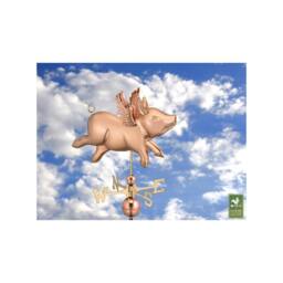 Good Directions Cottage Flying Pig Copper Weathervane - H63 x W54 x L28 cm - thumbnail 2