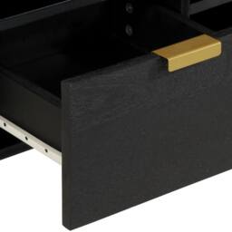 Berkfield Home TV Cabinet Black 100x33x46 cm Engineered Wood - Size: 100 x 33 x 46 cm - thumbnail 7