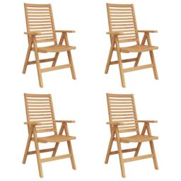 Berkfield Home Garden Chairs Foldable 4 pcs Solid Wood Teak in Brown - thumbnail 2