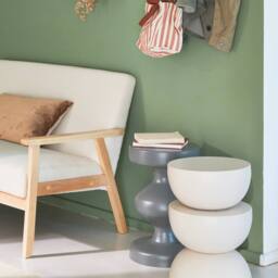 sweeek Side table, end table, bedside table metal Ø32 x H46.5cm in Cream - thumbnail 8