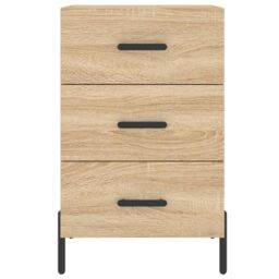 Berkfield Home Bedside Cabinet Sonoma Oak 40x40x66 cm Engineered Wood in Brown - Size: 40 x 40 x 66 cm - thumbnail 5