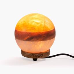 Myga Himalayan Dual Illumination Salt Lamp - Sphere in Orange - thumbnail 3