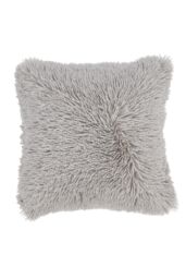 Catherine Lansfield 'Cuddly' Faux Fur Cushion in Silver - Size: 45 cm x 45 cm - thumbnail 5