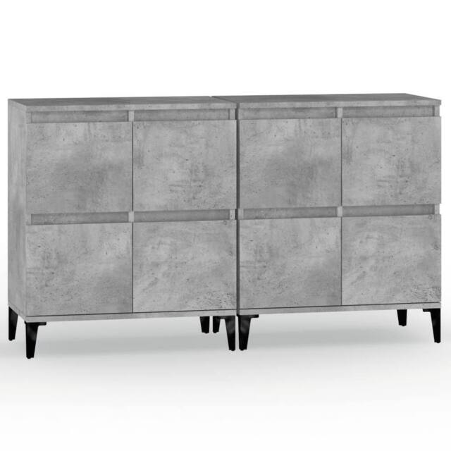 Berkfield Home Sideboard 2 pcs Concrete Grey 60x35x70 cm Engineered Wood - Size: 60 x 35 x 70 cm - image 1