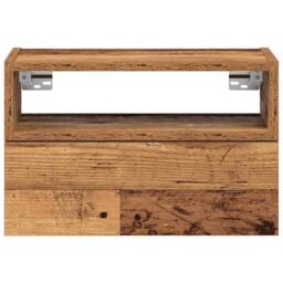 Berkfield Home Durable Wall-mounted Bedside Cabinets 2 pcs Old Wood 45x26x28.5 cm in Brown - thumbnail 4