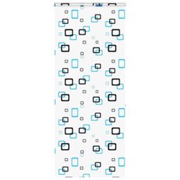 Berkfield Home Shower Roller Blind with Cassette 100x240 cm Fabric Width 96 cm in Black - thumbnail 1