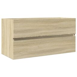 Berkfield Home Sink Cabinet Sonoma Oak 90x38.5x45 cm Engineered Wood - thumbnail 2