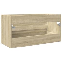 Berkfield Home Sink Cabinet Sonoma Oak 90x38.5x45 cm Engineered Wood - thumbnail 6