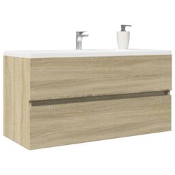 Berkfield Home Sink Cabinet Sonoma Oak 90x38.5x45 cm Engineered Wood - thumbnail 3
