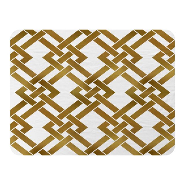 Benjamin Tate Design Gold Geometric Chain Blanket in Natural - Size: 120 cm x 150 cm - image 1