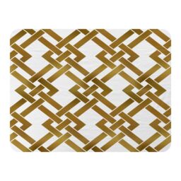 Benjamin Tate Design Gold Geometric Chain Blanket in Natural - Size: 120 cm x 150 cm - thumbnail 1