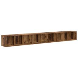 Berkfield Home TV Cabinet 3 pcs Old wood 37 x 35 x 107.5 cm Engineered wood in Brown - thumbnail 1
