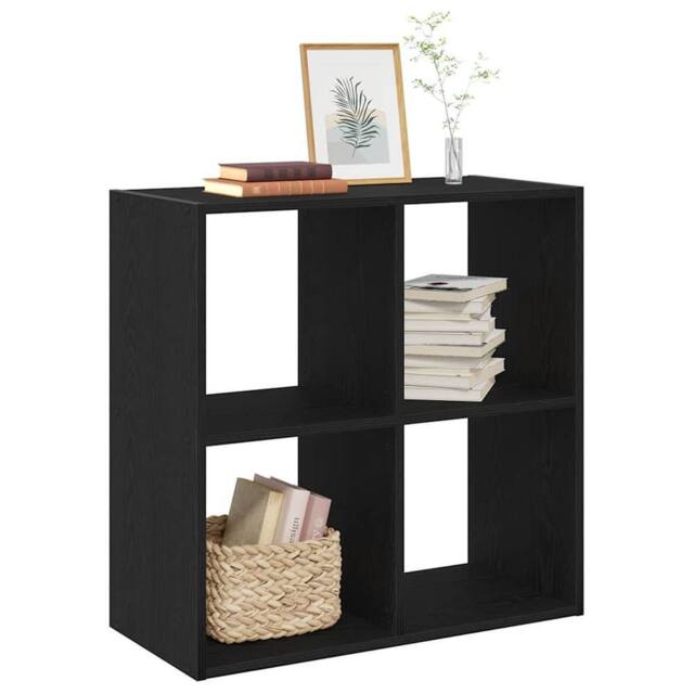Berkfield Home Modern Bookcase Black Oak 68, 5x32x68, 5 cm Engineered Wood - image 1