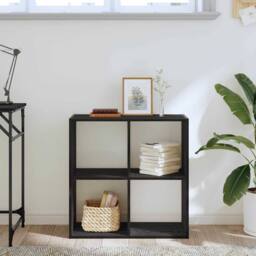 Berkfield Home Modern Bookcase Black Oak 68, 5x32x68, 5 cm Engineered Wood - thumbnail 2