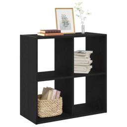 Berkfield Home Modern Bookcase Black Oak 68, 5x32x68, 5 cm Engineered Wood - thumbnail 1