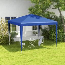 OUTSUNNY Garden Gazebo Marquee Party Tent Wedding Canopy Patio 2.7 x 2.7m in Blue - thumbnail 1