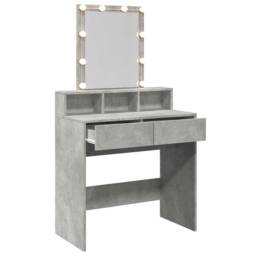 Berkfield Home Dressing Table with LED Concrete Grey 80x41x144.5 cm - thumbnail 8