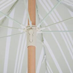 Wyld and Coco 150 cm Tilting Round Garden Parasol Beech Wood Pole Lime Green - thumbnail 8