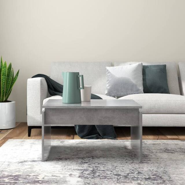 Berkfield Home Modern Coffee Table Concrete Grey 68x50x38 cm Engineered Wood - Size: 68 x 50 x 38 cm - image 1