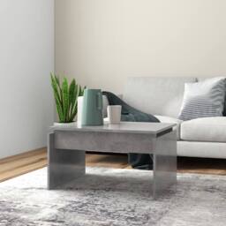 Berkfield Home Modern Coffee Table Concrete Grey 68x50x38 cm Engineered Wood - Size: 68 x 50 x 38 cm - thumbnail 2