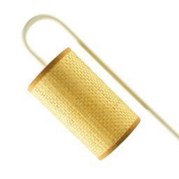 Happy Homewares Vintage Classic White Gloss Table Lamp with Tubular Woven Rattan Shade - thumbnail 3