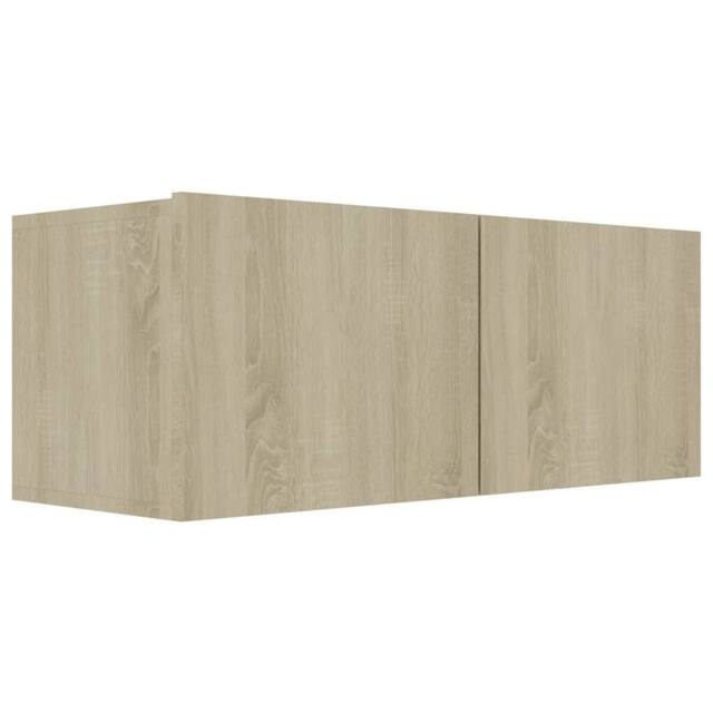Berkfield Home Classic 4 Piece TV Cabinet Set Sonoma Oak Engineered Wood in Light Brown - image 1
