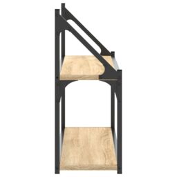 Berkfield Home 2-Tier Wall Shelf Sonoma Oak 80x21x51 cm Engineered Wood in Brown - Size: 80 x 21 x 51 cm - thumbnail 5