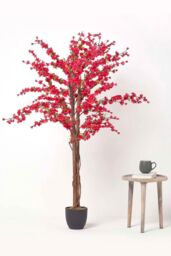 Homescapes Artificial Blossom Tree - Cerise Pink Silk Flowers - 5 Feet - thumbnail 6
