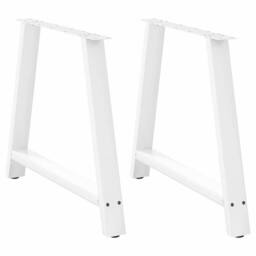 Berkfield Home Modern Coffee Table Legs A-Shaped 2 pcs White¬†90x(72-73) cm Steel in White - thumbnail 2