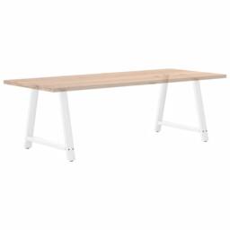 Berkfield Home Modern Coffee Table Legs A-Shaped 2 pcs White¬†90x(72-73) cm Steel in White - thumbnail 8