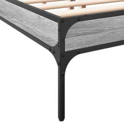 Berkfield Home Bed Frame without Mattress Grey Sonoma 135x190 cm Double - thumbnail 7