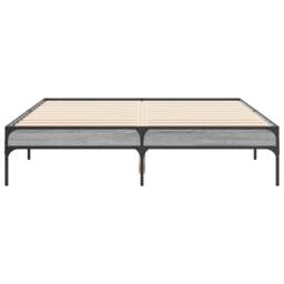 Berkfield Home Bed Frame without Mattress Grey Sonoma 135x190 cm Double - thumbnail 4