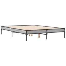 Berkfield Home Bed Frame without Mattress Grey Sonoma 135x190 cm Double - thumbnail 6