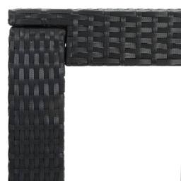 Berkfield Home Garden Bar Table Black 60.5x60.5x110.5 cm Poly Rattan - thumbnail 4
